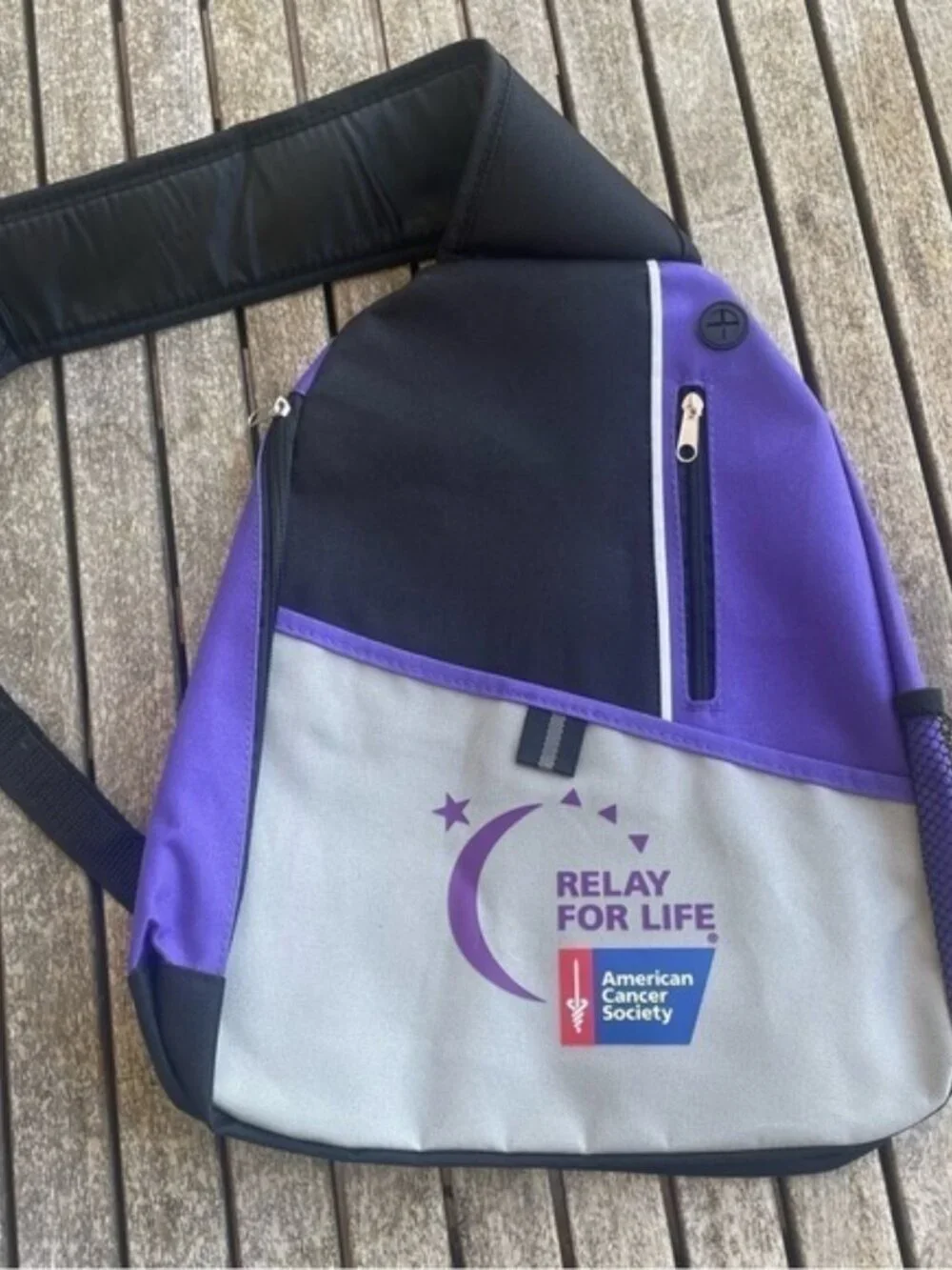 🆕 LOT OF 3 🎗️ NWT Relay For Life Sling Bags ✨ American Cancer Society